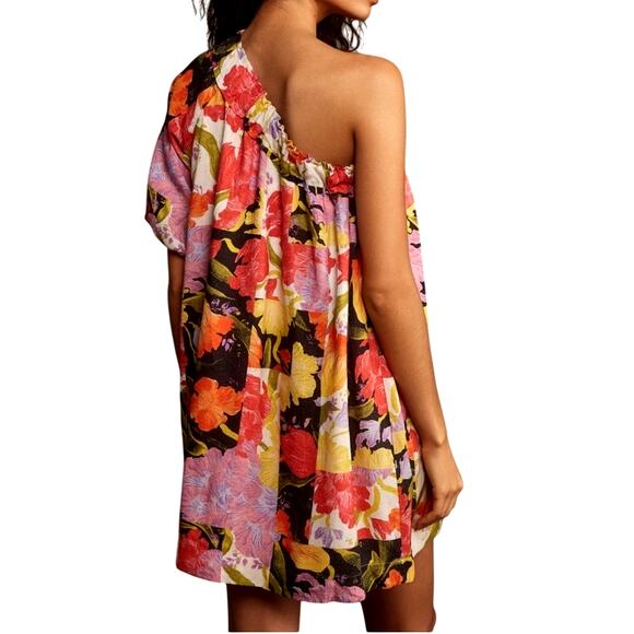 Yukiko Noritake for ANTHROPOLOGIE one shoulder mini shift dress XS - Picture 3 of 12